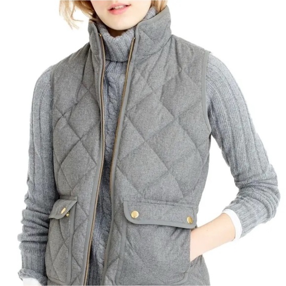 J. Crew Quilted Utility Vest Gray - Picture 9 of 10